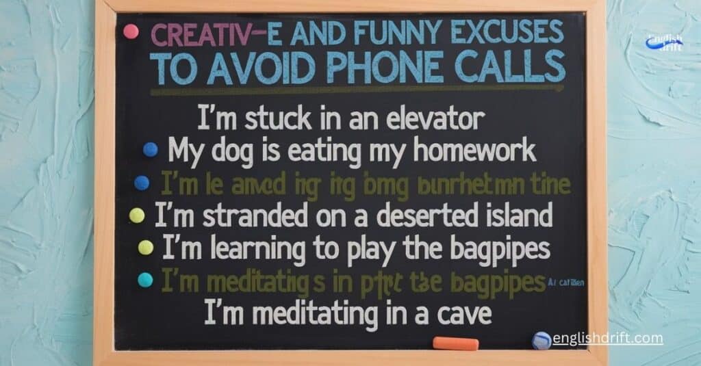 Creative Funny Excuses to Avoid Phone Calls