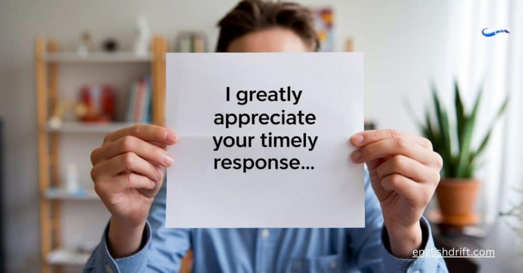 I greatly appreciate your timely response…