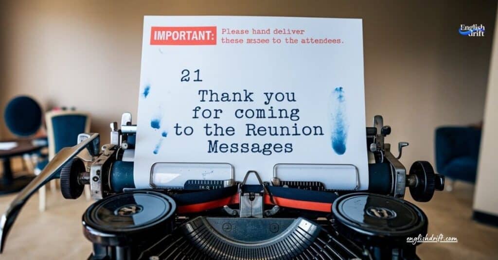 Coming to the Reunion Messages