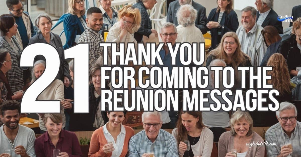 Thank You for Coming to the Reunion Messages Featured Image