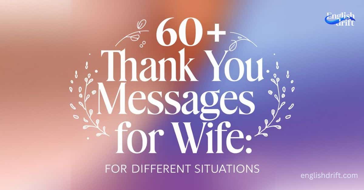 60+ Thank You Messages for Wife For Different Situations