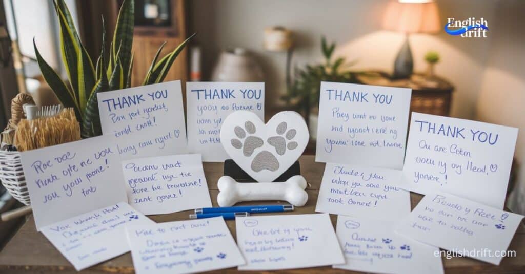 Thank You Notes from Pet Sitters to Clients