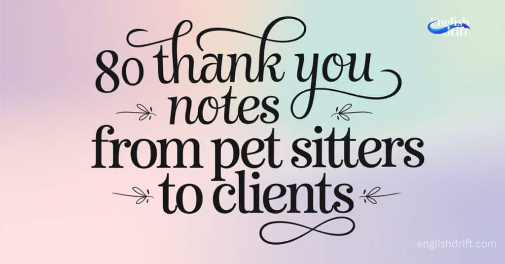 Thank You Notes from Pet Sitters to Clients featured