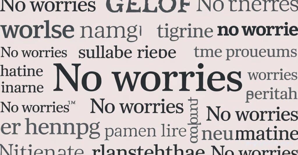 no worries synonym