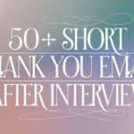 short thank you email after interview