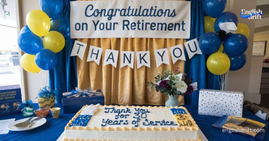 thanks message on retirement